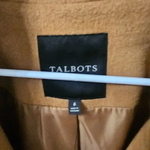 NWT Talbots Wool Blend  Coat, Sz 6, Carmel Color - Picture 3 of 5